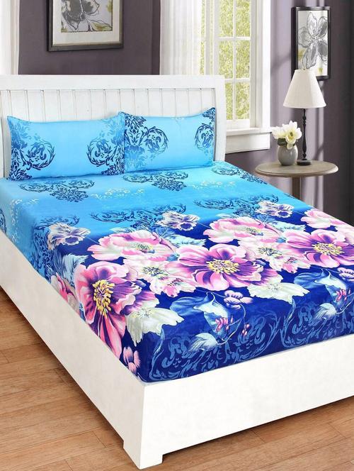 floral double bedsheet with 2 pillow covers - 14680101 - Very Small Image - 1