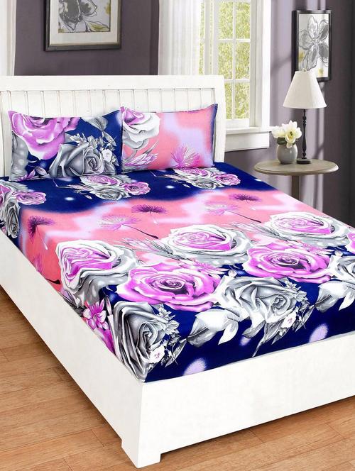 valtellina 3d 1 double bedsheet with 2 pillow covers 3dbd-005 - 14680103 - Very Small Image - 1