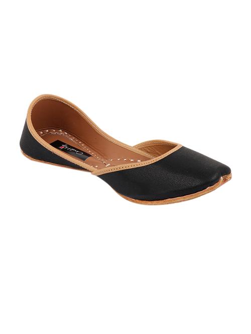 coral haze black leather jutti - 14697691 - Very Small Image - 1