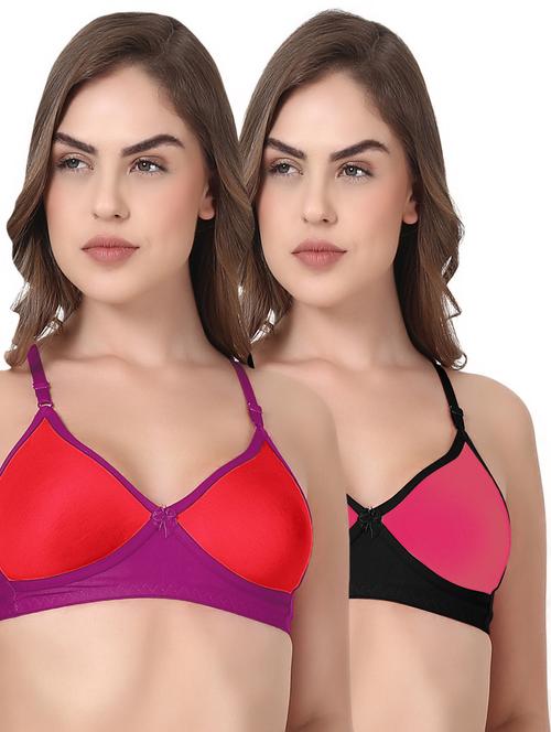 set of 2 multi colored bra - 14705088 - Very Small Image - 1