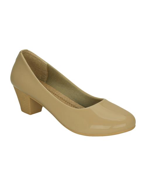 beige faux leather slip on pumps - 14705308 - Very Small Image - 1