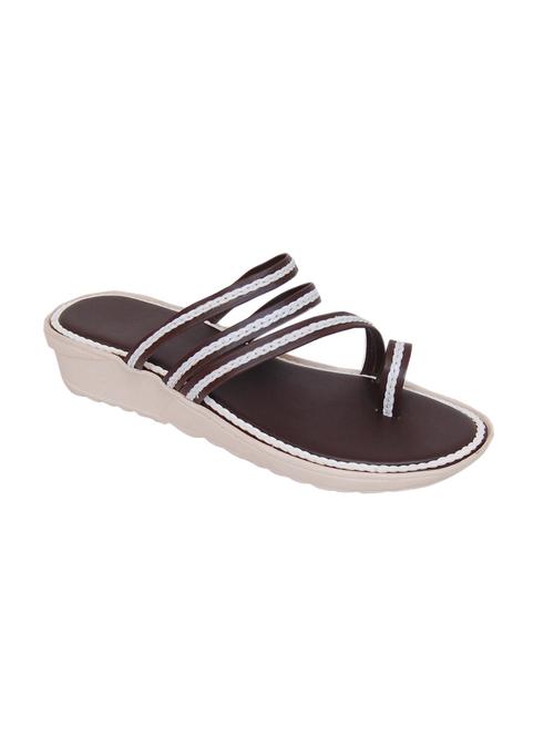 brown one toe wedge - 14706759 - Very Small Image - 1