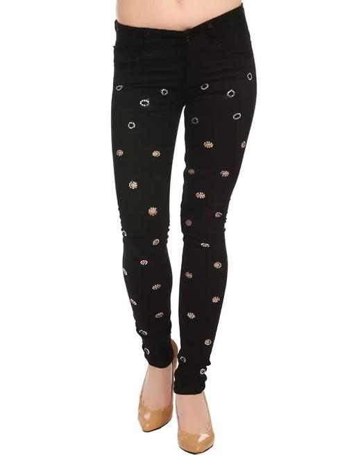 black embellished denim jeans - 14707279 - Very Small Image - 1