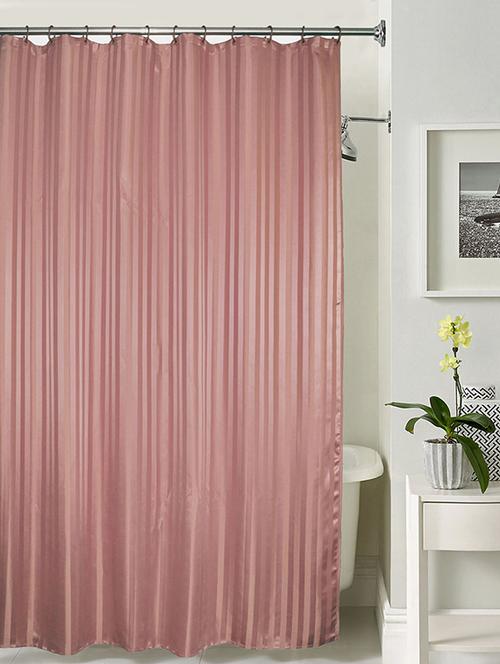 thick striped prism water repellent plain shower curtain - 14711399 - Very Small Image - 1