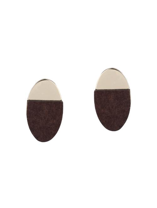 brown tone studs earrings - 14712264 - Very Small Image - 1