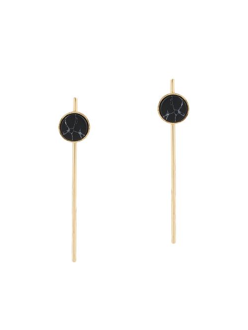 black gold tone drop earrings - 14712273 - Very Small Image - 1