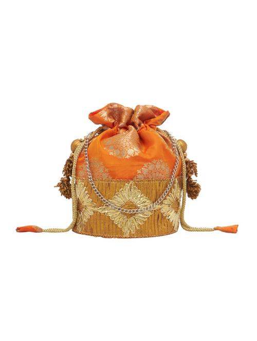orange silk regular potli - 14712421 - Very Small Image - 1