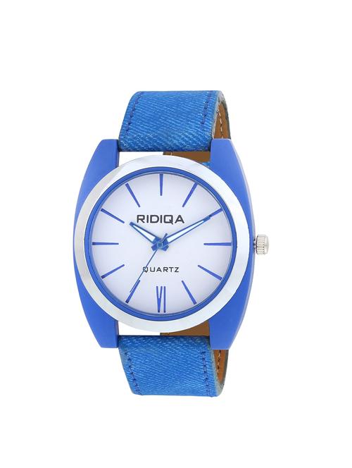 ridiqa analog round white dial black strape watches for men -rd-95 - 14712529 - Very Small Image - 1