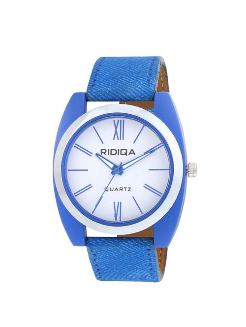 ridiqa analog round white dial black strape watches for men -rd-97 - 14712531 - Very Small Image - 1