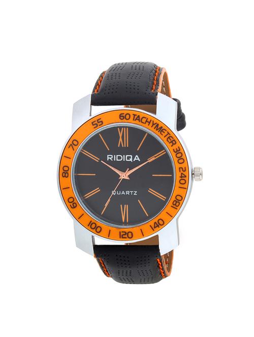 ridiqa analog round white dial black strape watches for men -rd-116 - 14712549 - Very Small Image - 1