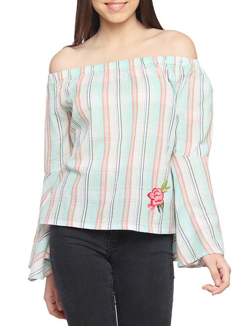 light blue striped top - 14713969 - Very Small Image - 1
