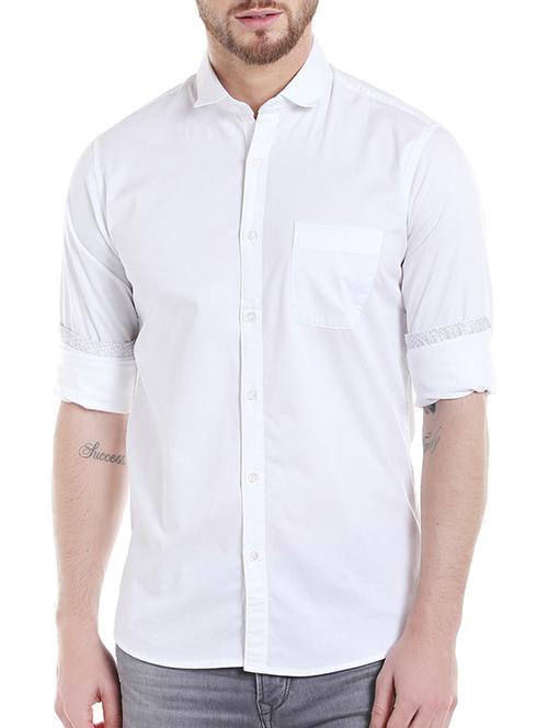 white cotton casual shirt - 14714265 - Very Small Image - 1