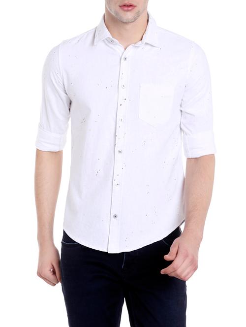 white cotton casual shirt - 14714291 - Very Small Image - 1