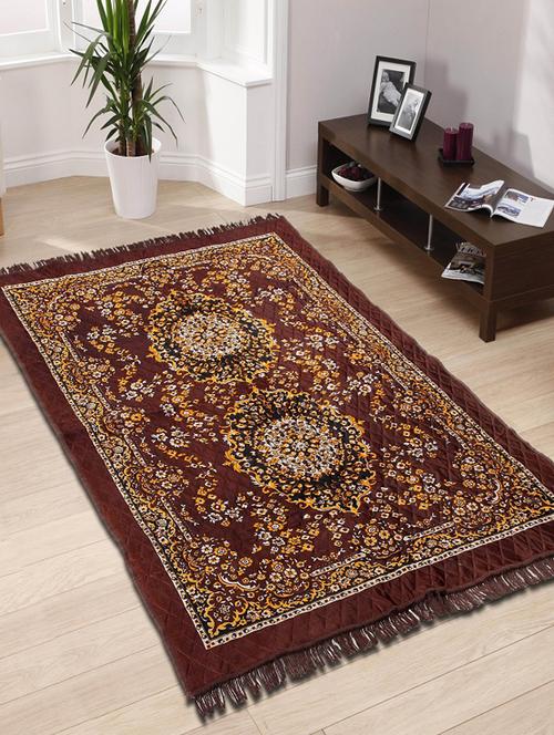 brown warm floor large size polyester jute carpet - 14714325 - Very Small Image - 1