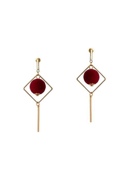 red velvet drop earring - 14715448 - Very Small Image - 1