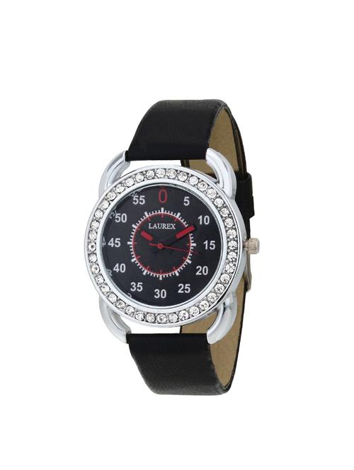 ridiqa analog wrist watch black dial red strap woman and girls watch - 14717367 - Very Small Image - 1