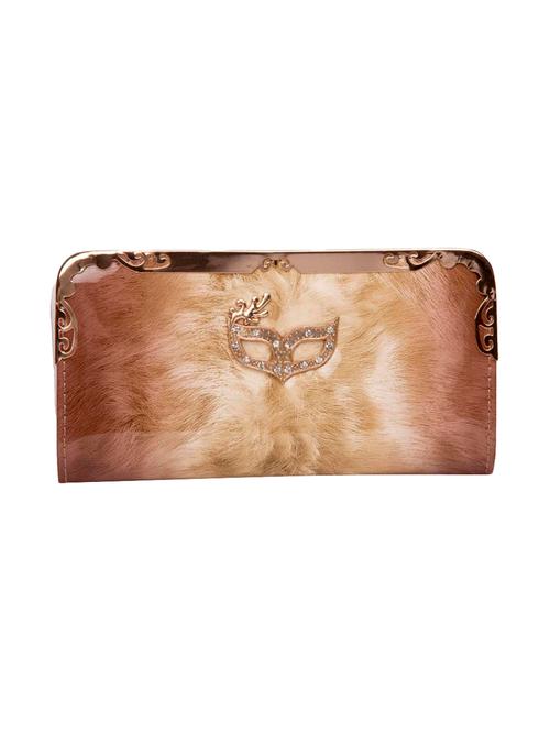 brown leather minaudiere clutch - 14717424 - Very Small Image - 1