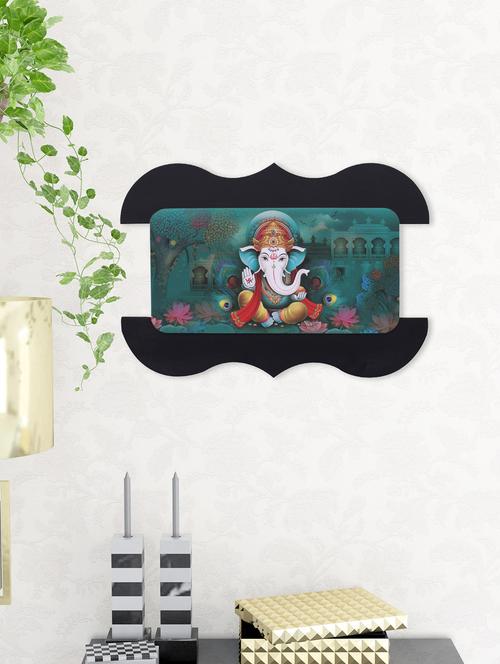 digital print ganesha on wooden frame wall art - 14717561 - Very Small Image - 1