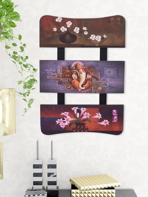 digital print ganesha on wooden frame wall art - 14717589 - Very Small Image - 1