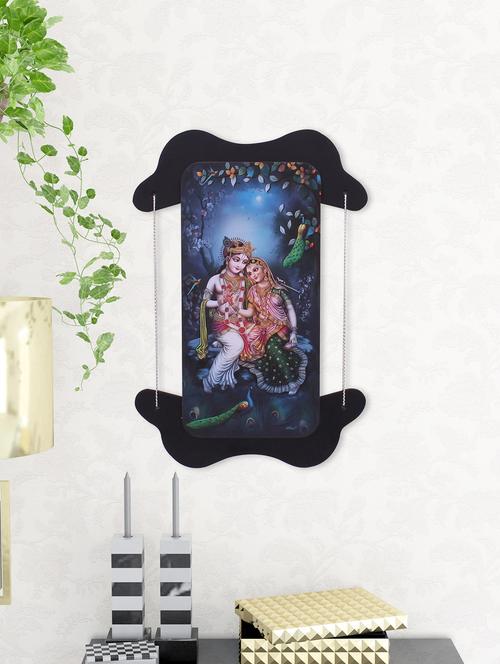 digital print radha krishna on wooden frame wall art - 14717616 - Very Small Image - 1