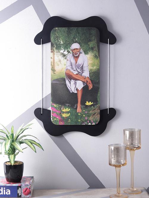 digital print sai baba on wooden frame wall art - 14717634 - Very Small Image - 1