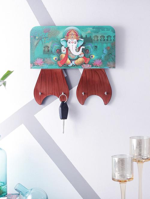 digital print ganesha on wooden frame key holder - 14717635 - Very Small Image - 1