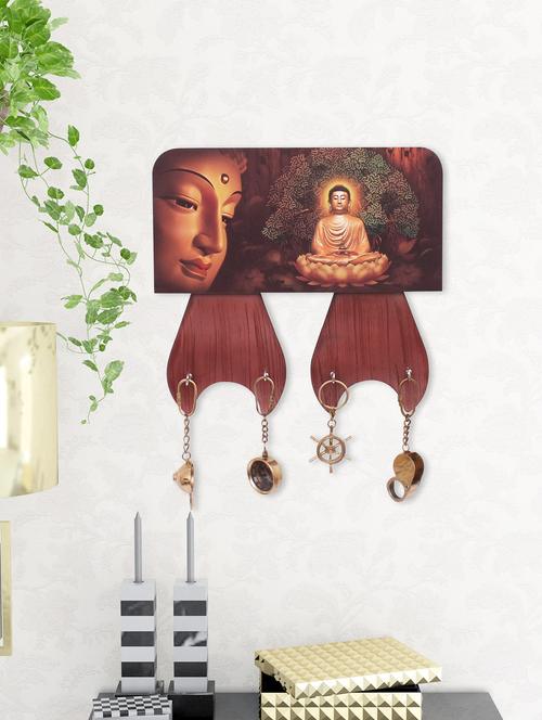 digital print buddha on wooden frame key holder - 14717647 - Very Small Image - 1
