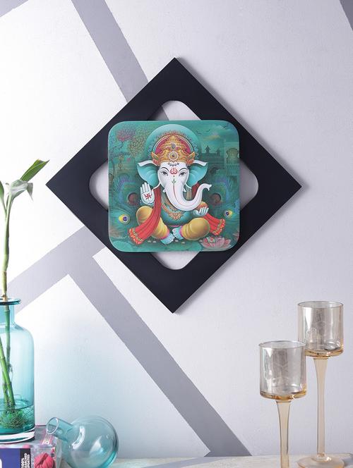 digital print ganesha on wooden frame wall art - 14717661 - Very Small Image - 1