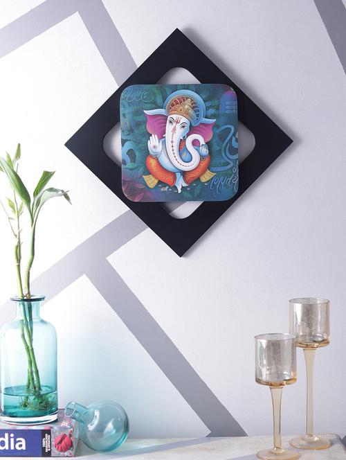 digital print ganesha on wooden frame wall art - 14717662 - Very Small Image - 1