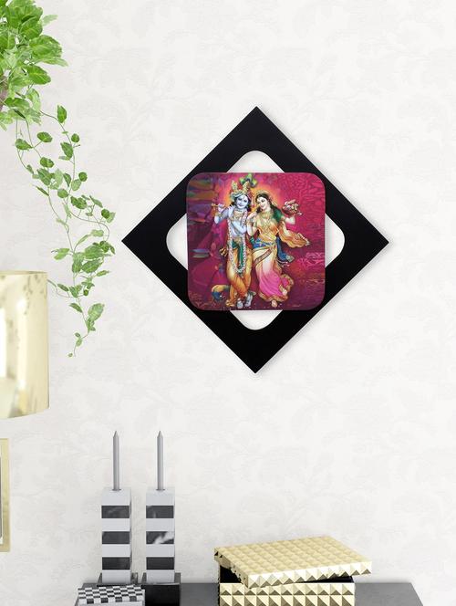 digital print radha krishna on wooden frame wall art - 14717666 - Very Small Image - 1