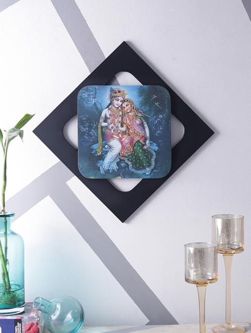 digital print radha krishna on wooden frame wall art - 14717668 - Very Small Image - 1