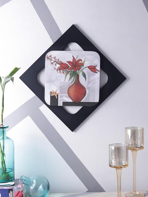 digital print flower pot on wooden frame wall art - 14717679 - Very Small Image - 1