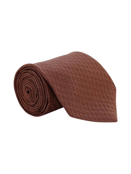 brown satin tie - 14717725 - Very Small Image - 1