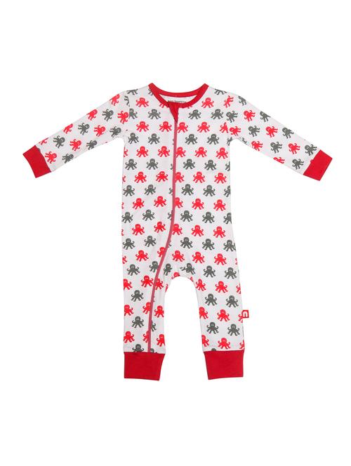 red cotton romper - 14718156 - Very Small Image - 1