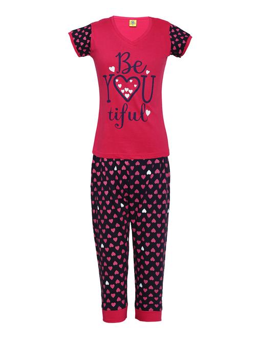 pink cotton capri set - 14719660 - Very Small Image - 1