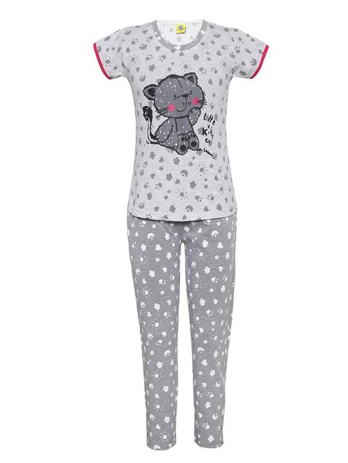grey cotton pyjama set - 14719664 - Very Small Image - 1