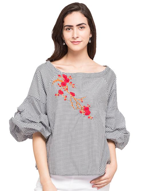 multi colored embroidered top - 14719730 - Very Small Image - 1