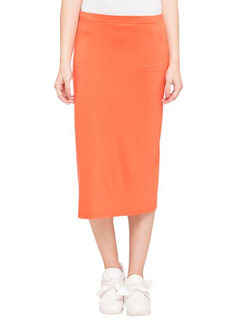 orange straight skirt - 14719745 - Very Small Image - 1