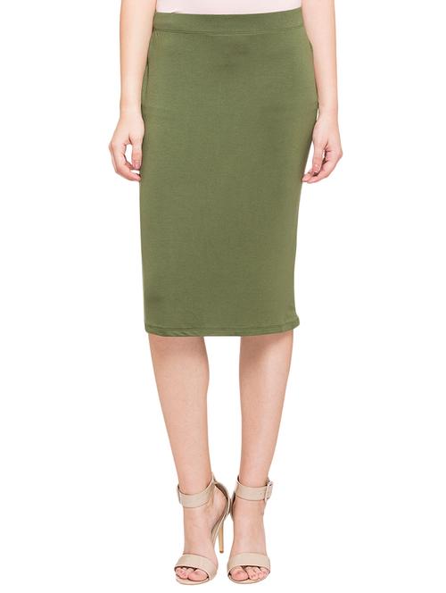 olive pencil skirt - 14719752 - Very Small Image - 1