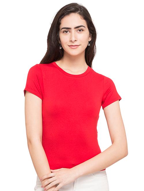 red cotton tee - 14719784 - Very Small Image - 1