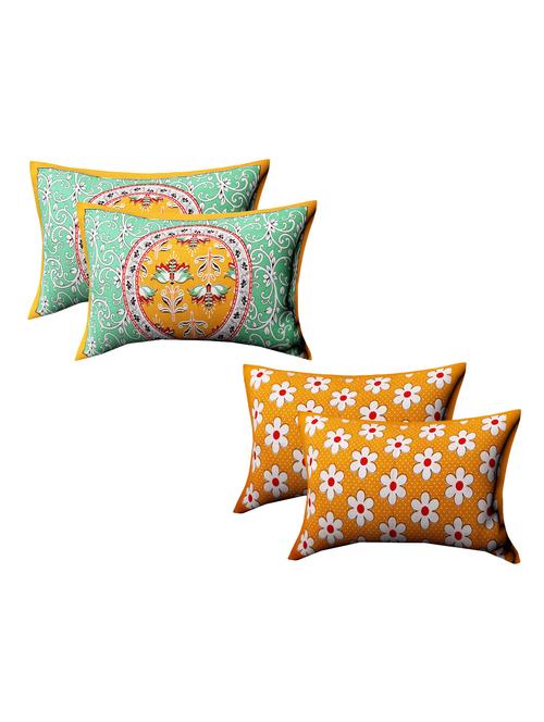 cotton multicolored pillow covers 2 sets (4 pieces)-27"x17" - 14719825 - Very Small Image - 1