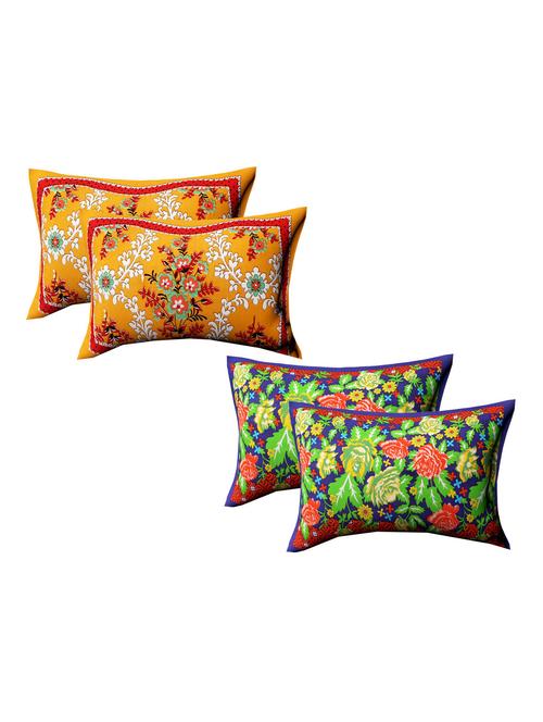 cotton multicolored pillow covers 2 sets (4 pieces)-27"x17" - 14719828 - Very Small Image - 1