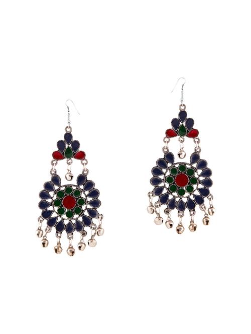 blue metal chandballi earrings - 14720003 - Very Small Image - 1