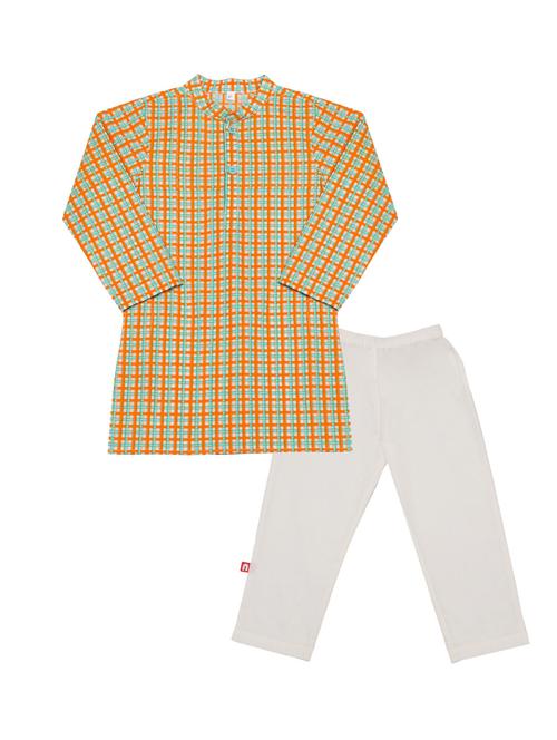 multi colored cotton kurta sets - 14720023 - Very Small Image - 1