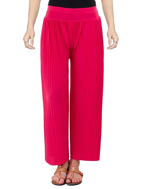 pink nylon palazzos - 14720342 - Very Small Image - 1