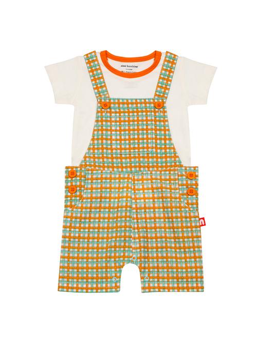 multi colored cotton dungaree set - 14720631 - Very Small Image - 1