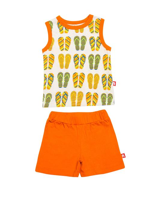 orange printed shorts set - 14720663 - Very Small Image - 1