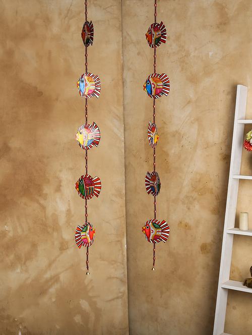 leather puppetry fish door hanging(set of 2) - 14721092 - Very Small Image - 1