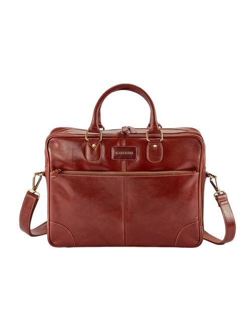 brown leather messenger bag - 14722621 - Very Small Image - 1