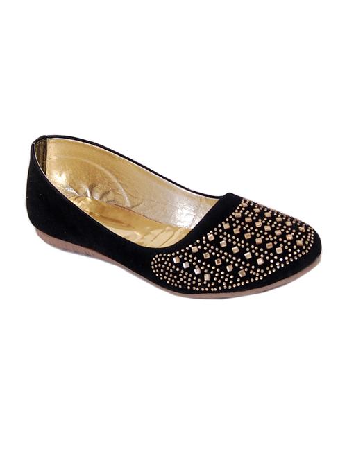black faux leather slip on ballerina - 14724207 - Very Small Image - 1